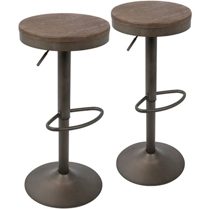 Dakota Adjustable Barstool - Set of 2 for wholesale by LumiSource and Grandview Gallery