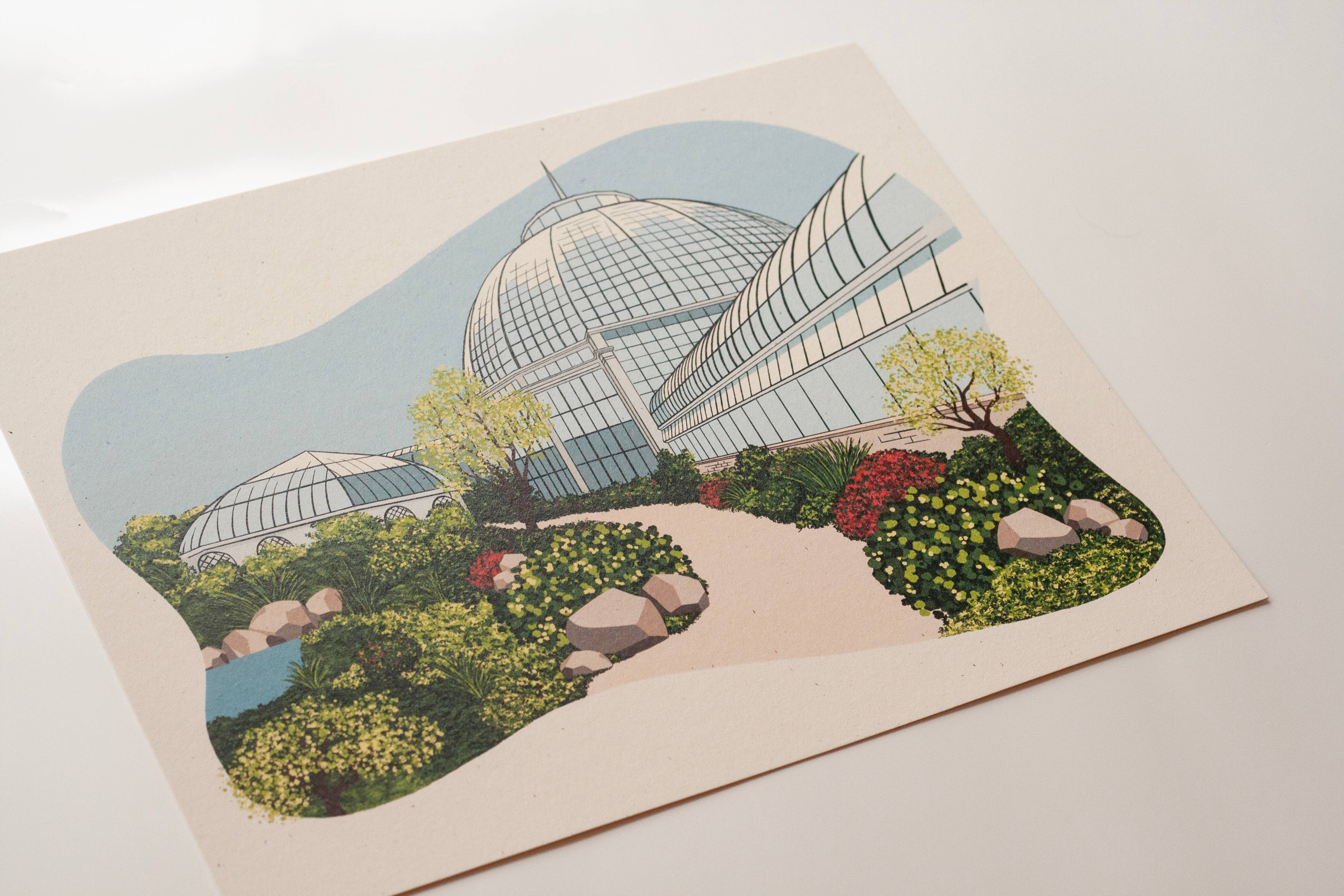 Telegram Print Co. - Wholesale Art Print - Detroit Belle Isle, Conservatory, 8x10 Print2