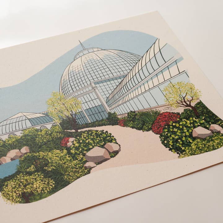Telegram Print Co. - Wholesale Art Print - Detroit Belle Isle, Conservatory, 8x10 Print2
