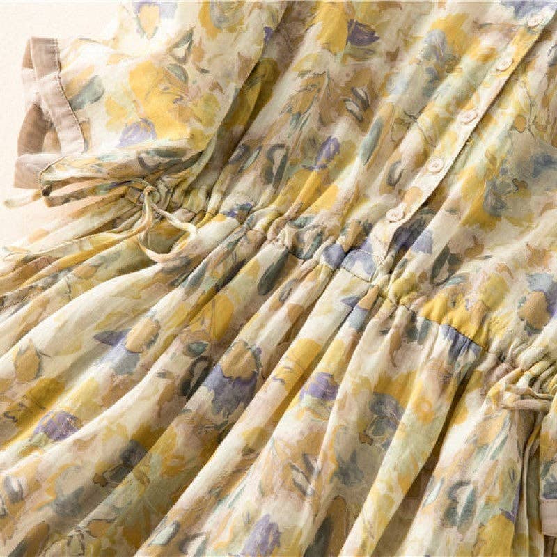 UZ Wholesale Store - Wholesale Dress - Women's - Linen Dress Mid Length Pleated Loose Organ3