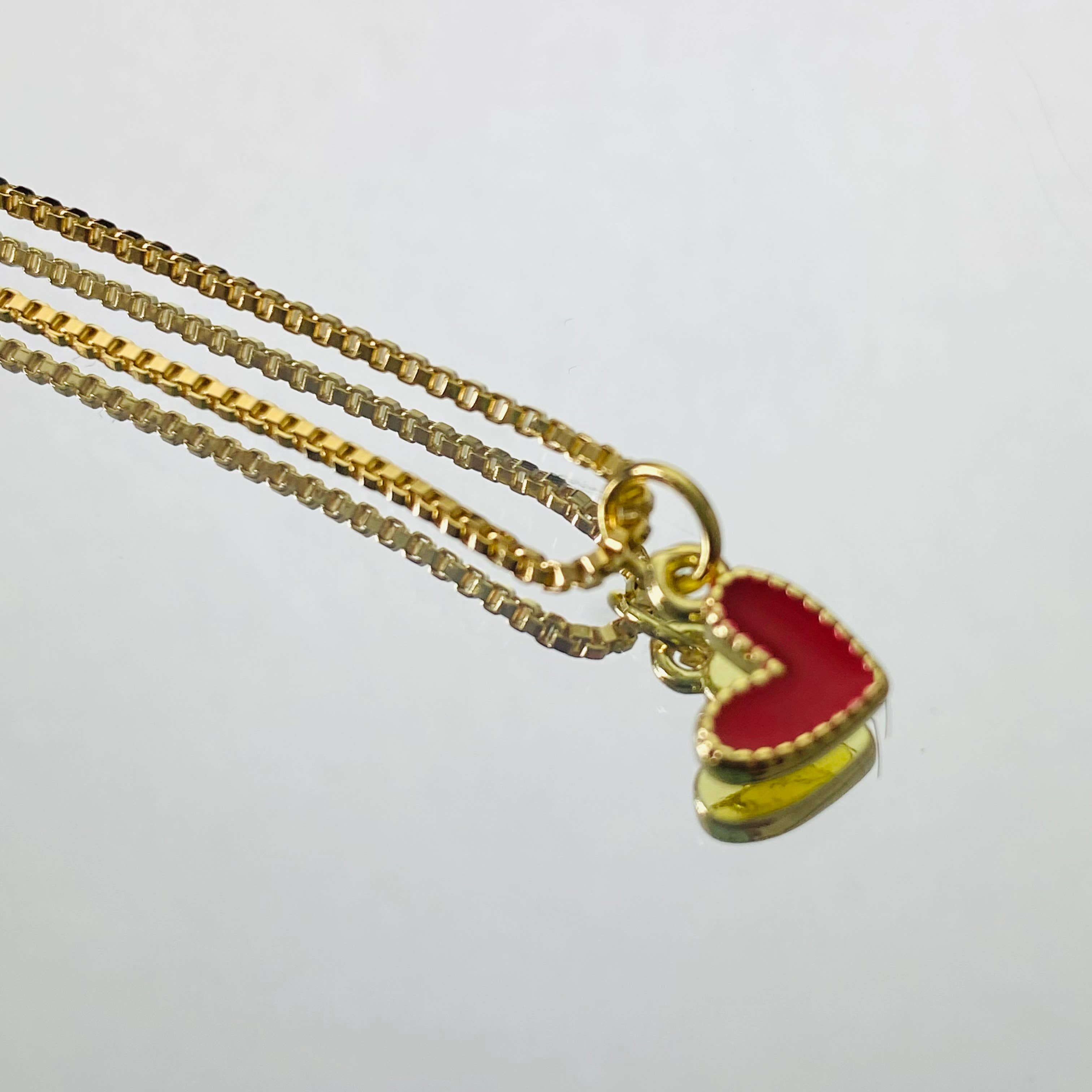 Housegoldjewelry - Vendita all'ingrosso Collana con ciondolo/pendaglio - Collana a cuore piccolo, ciondolo a cuore, collana smaltata a forma di cuore,0