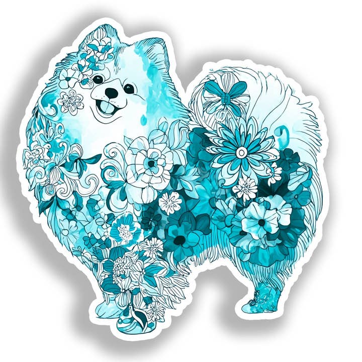 Pomeranian Hund Dekal Klistermärke # A017498 för wholesale av Yoonek Graphics