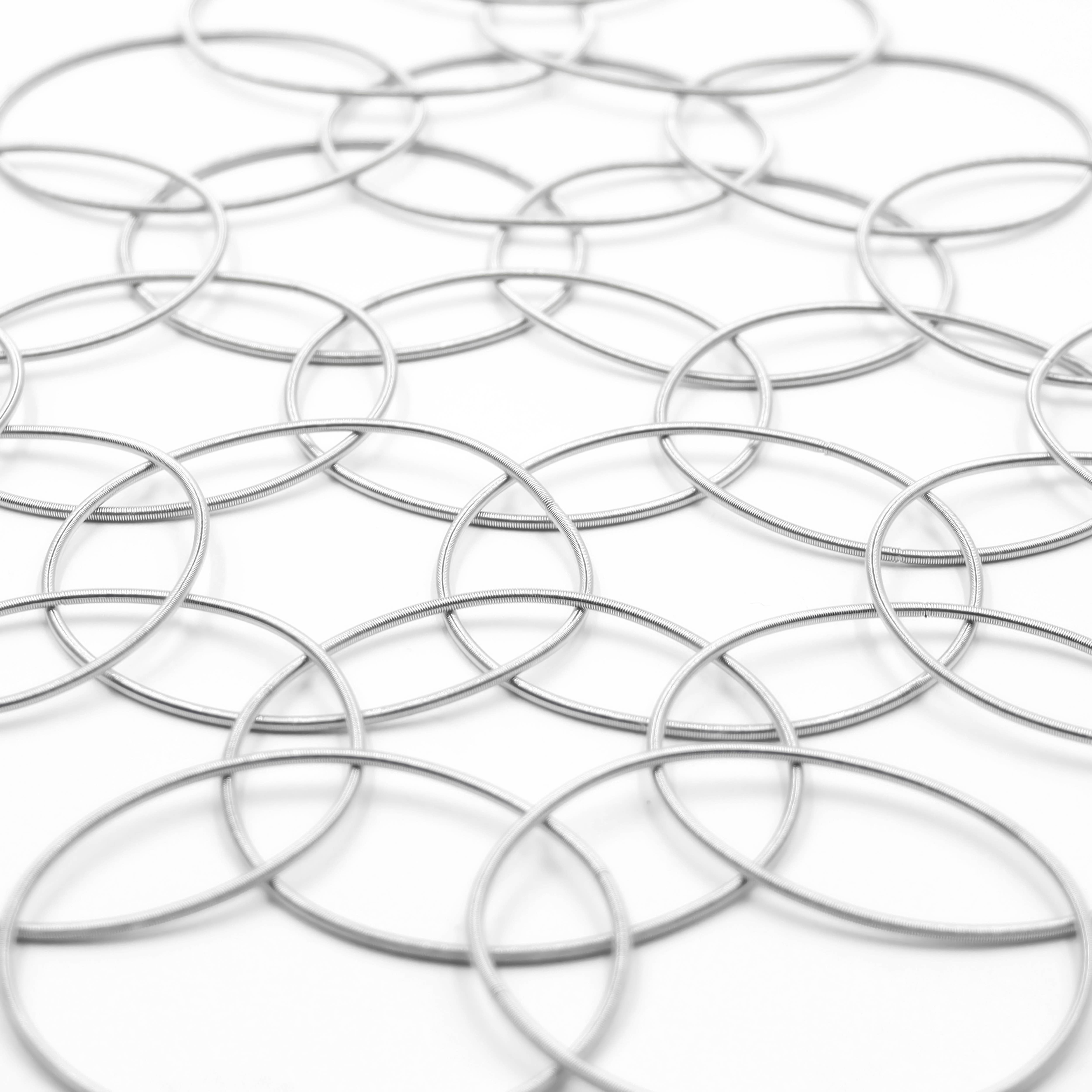 Natalia - Wholesale Jewelry Set - Stretch Metal Coil Guitar String Bracelets- SET 3610