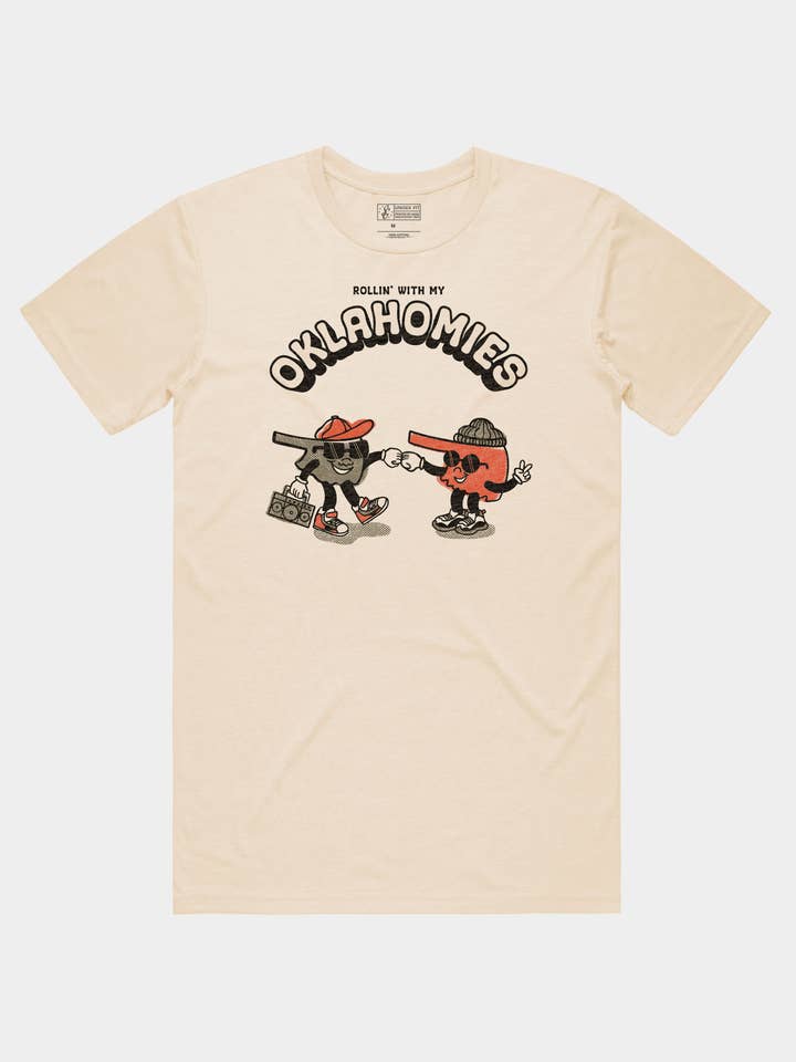 Soft Cream Oklahomies Tee for wholesale on Faire