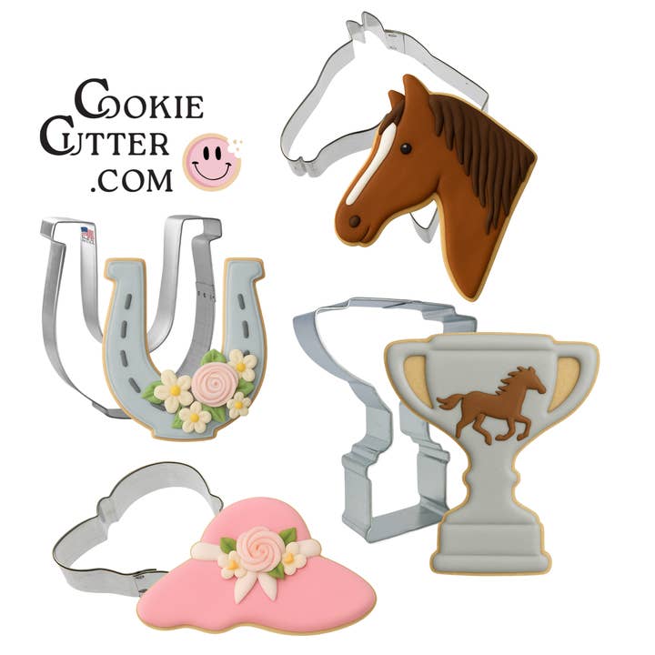 Kentucky Derby Cookie Cutter 4 Pc Set HS0583 for wholesale by CookieCutter.com