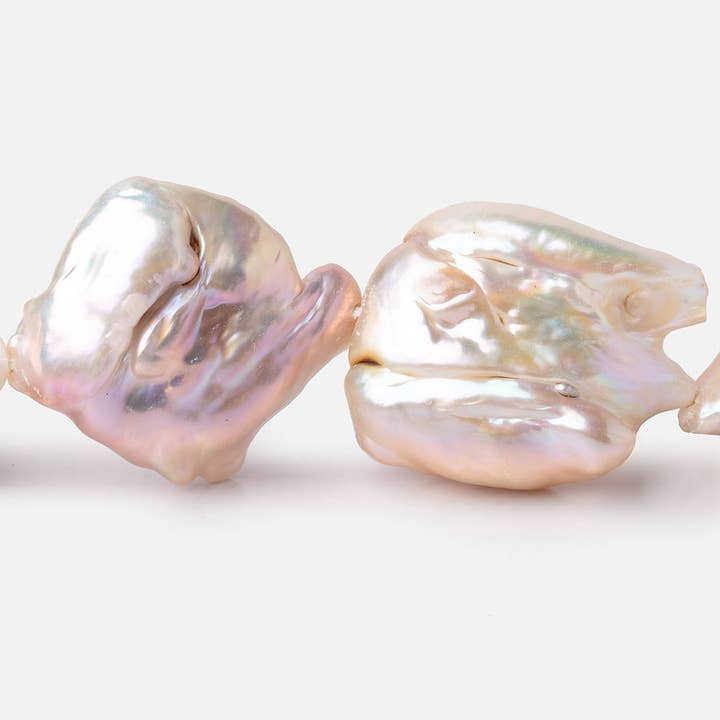25-30mm Pink Baroque Pearls - Irregular Surface Features for wholesale by Beads of Cambay