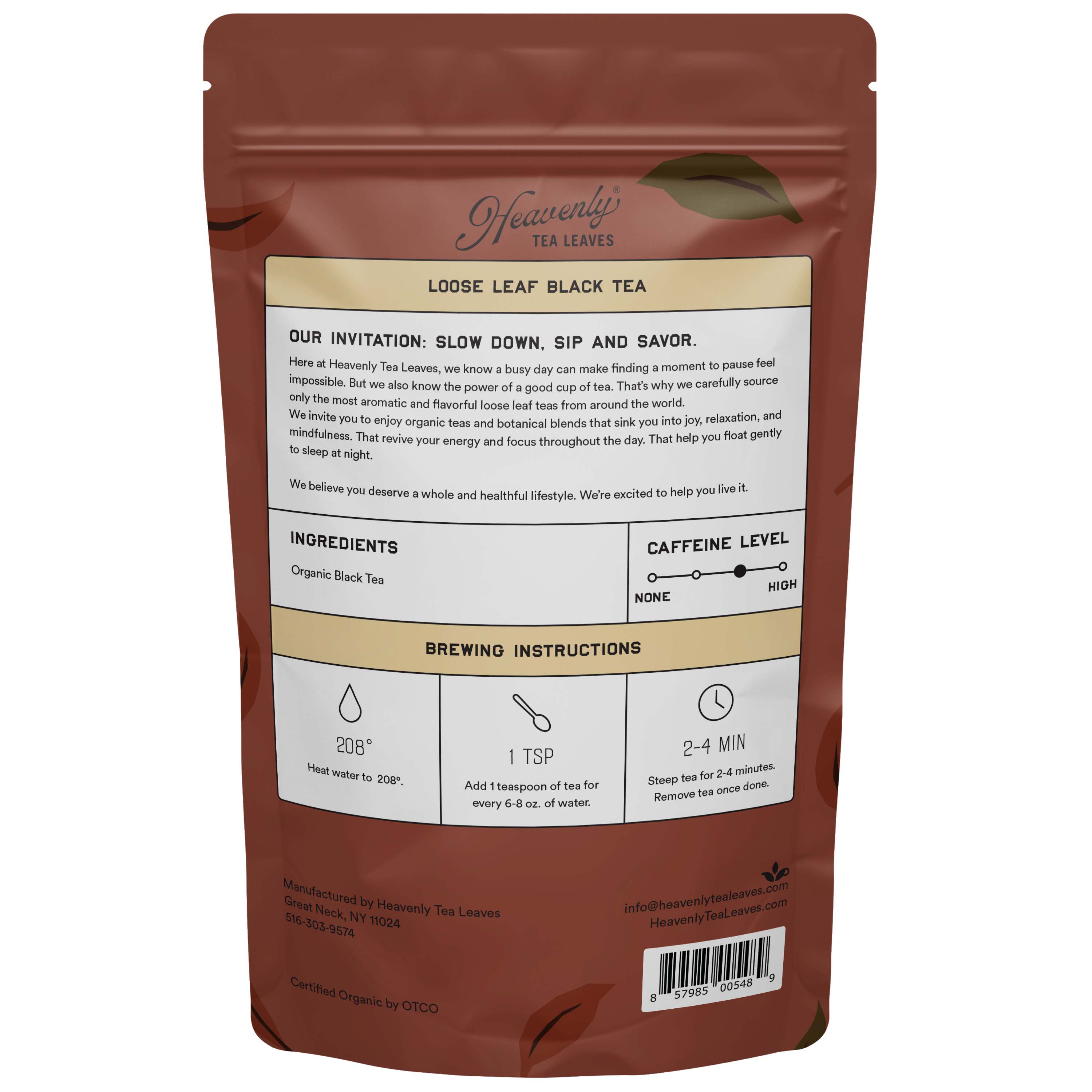 Heavenly Tea Leaves - Wholesale Loose tea - Organic English Breakfast, Bulk Loose Leaf Black Tea, 1 lb.1