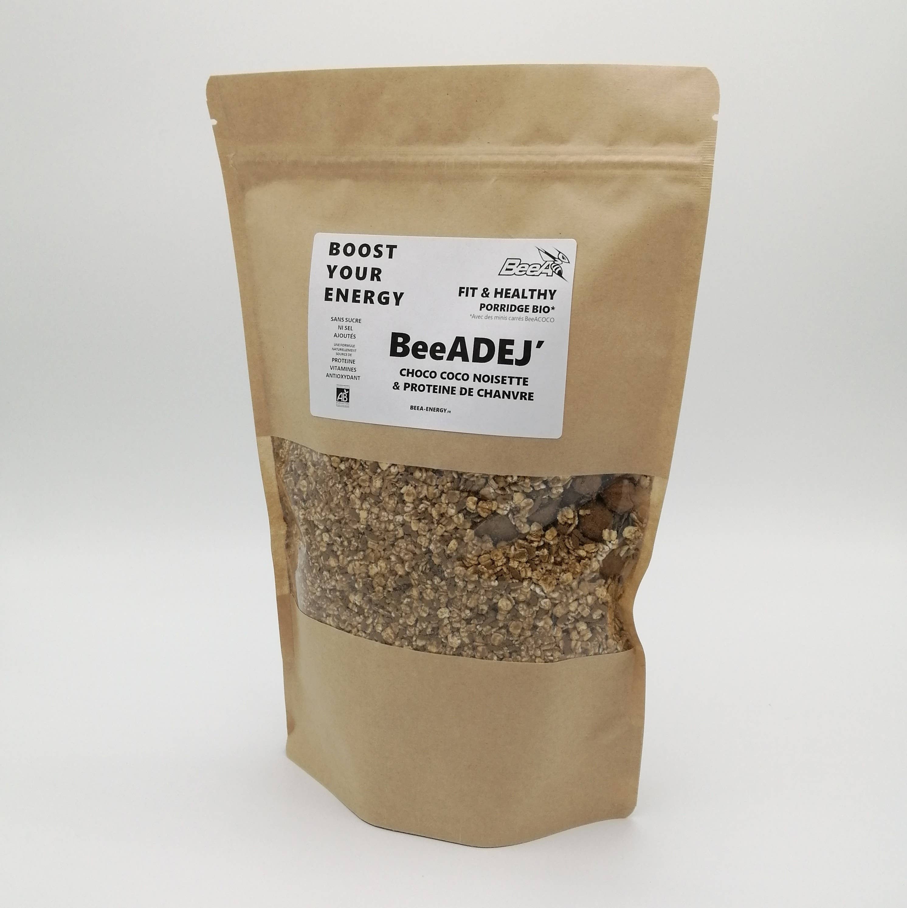 BeeA Energy – wholesale Breakfast cereal – Organic Coconut Choco Protein Breakfast Porridge0