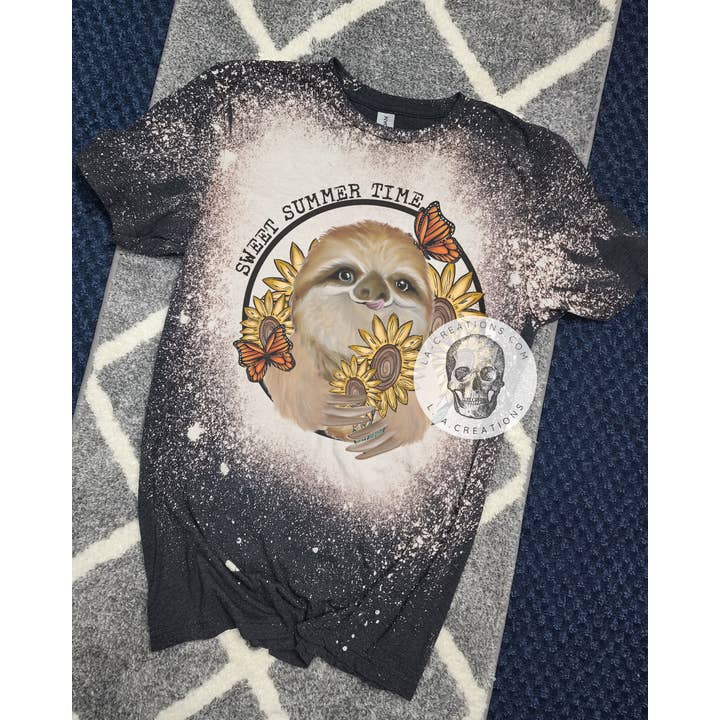 Sweet summer time Bleached Tee for wholesale by L.A. Creations