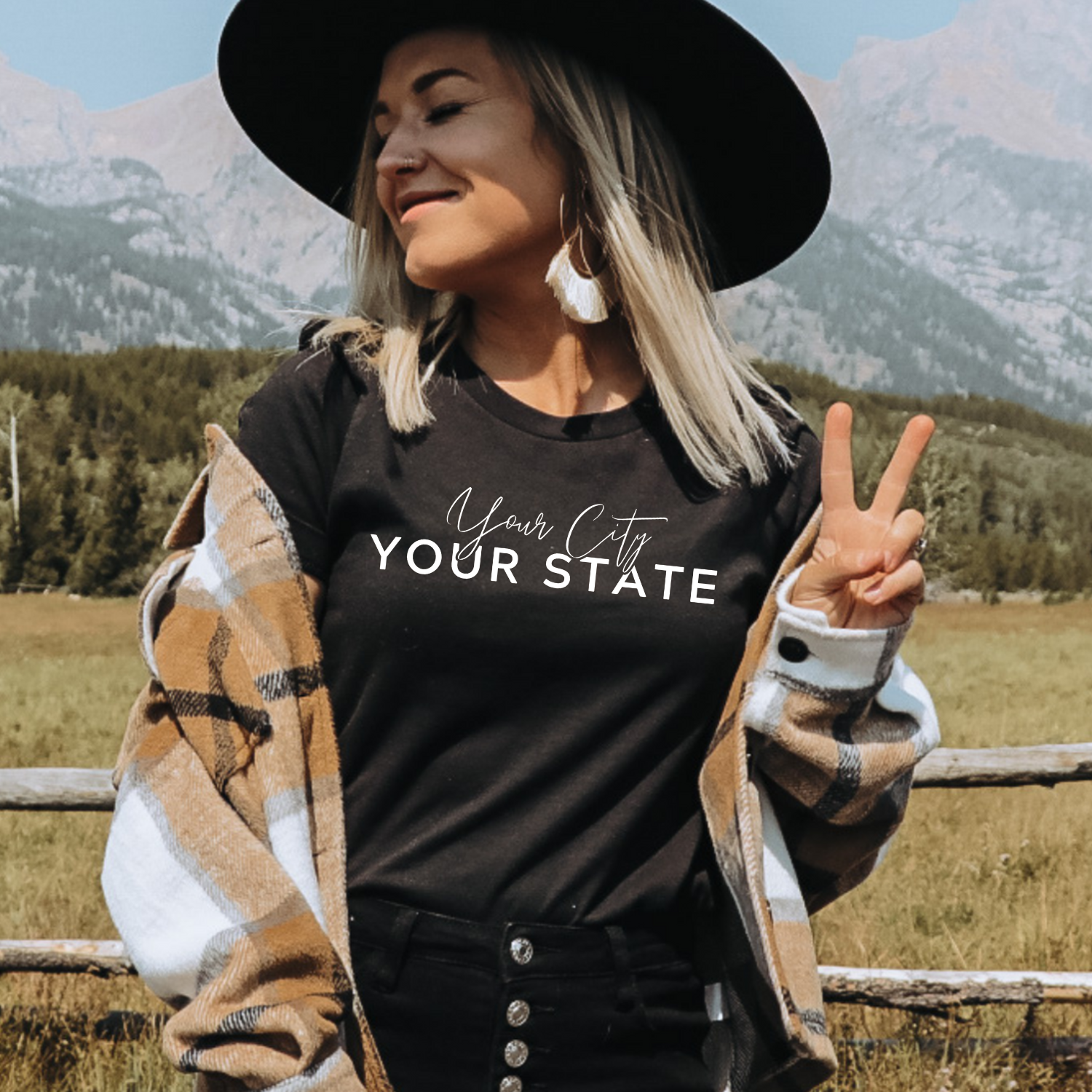 Custom Shop Name or Text Personalized Boutique Logo T-Shirt for wholesale on Faire19