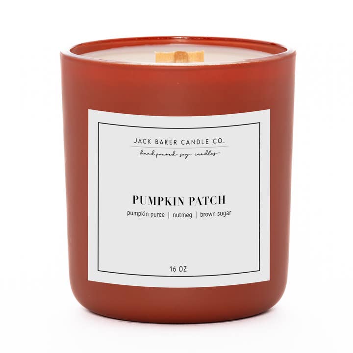 Butter by Jack Baker - Pumpkin Patch 16 oz Jar Candle for wholesale by Jack Baker Candle Co