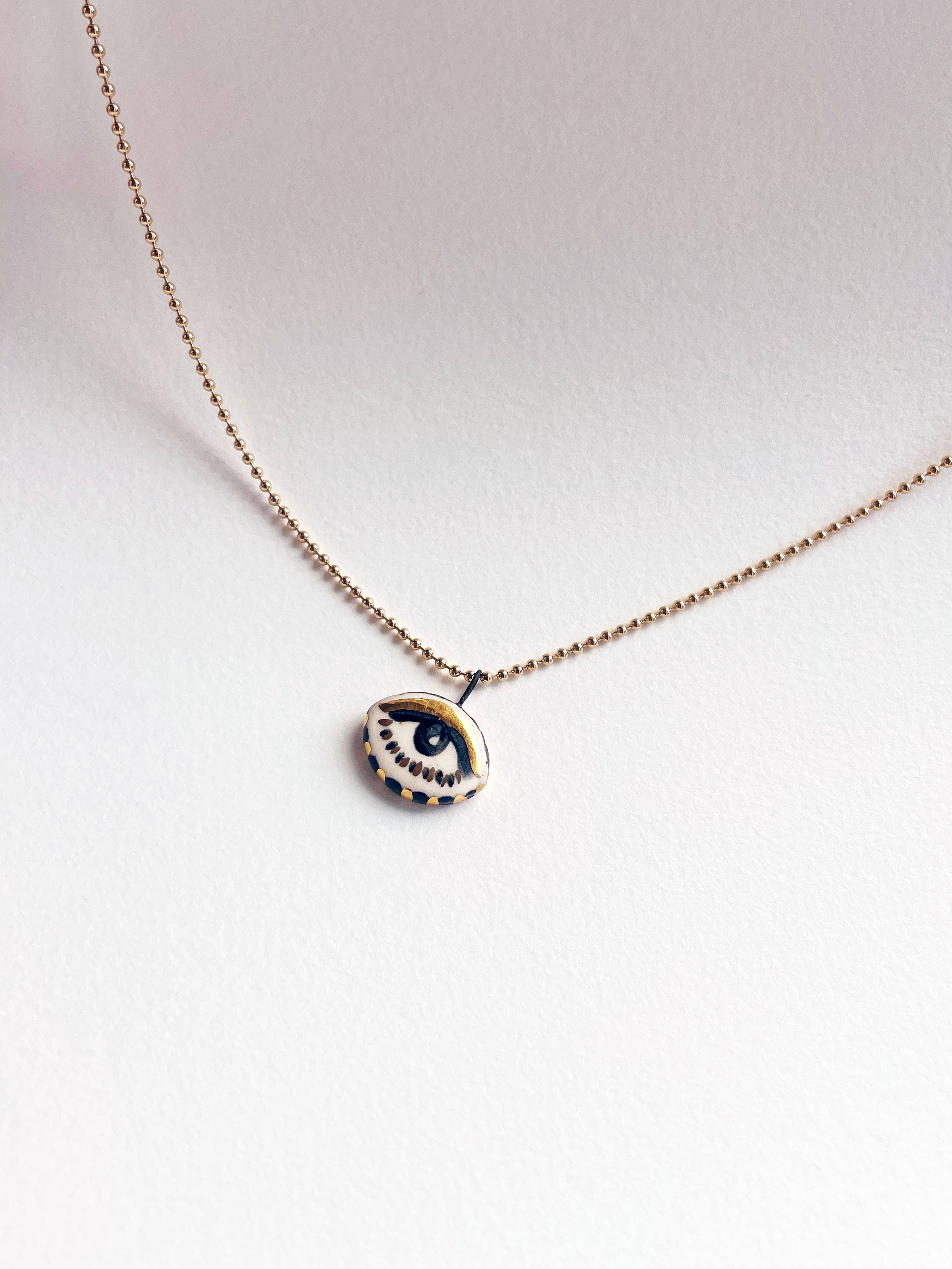 Carola Spitzer – wholesale Pendant/charm necklace – Not so evil eye charm Necklace1