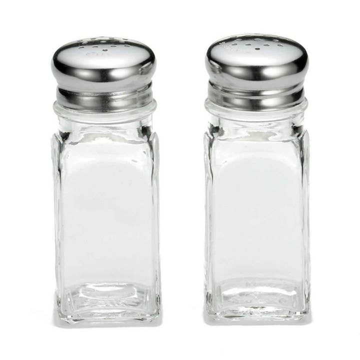 2 oz Square Salt & Pepper Shakers, Pack of 12 for wholesale by TableCraft Products Company
