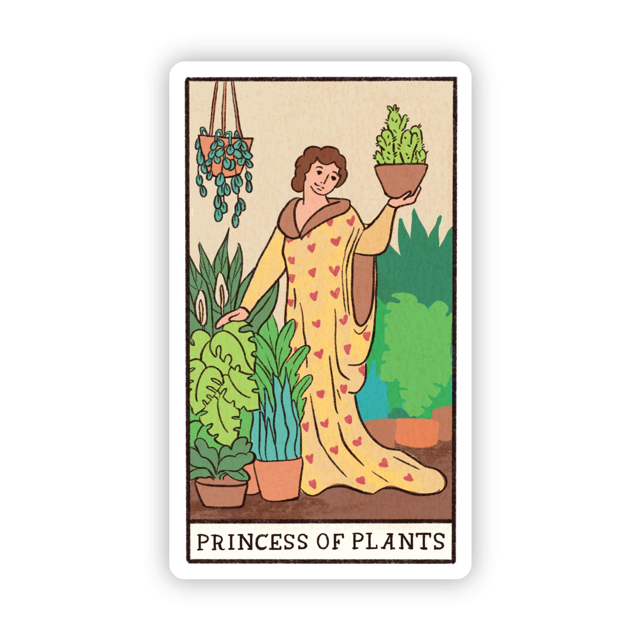 Big Moods - Wholesale Sticker - "Princess of Plants" Tarot Card Sticker