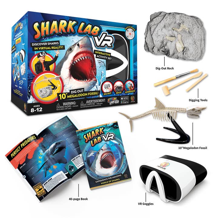 Abacus Brands, Inc. - Wholesale DIY Craft Kit - Kids - Steam Lab Virtual Reality Activity Kit - Shark Lab VR1