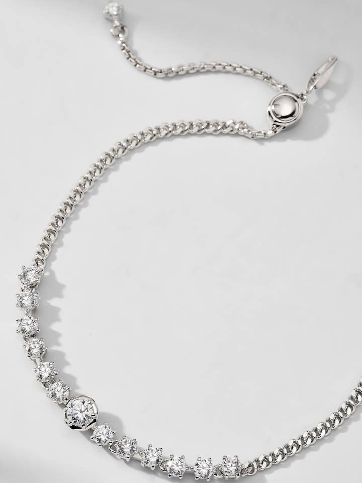 CLEO CZ CURB LINK KÆDE JUSTERBART ARMBÅND for engroshandel hos NADRI