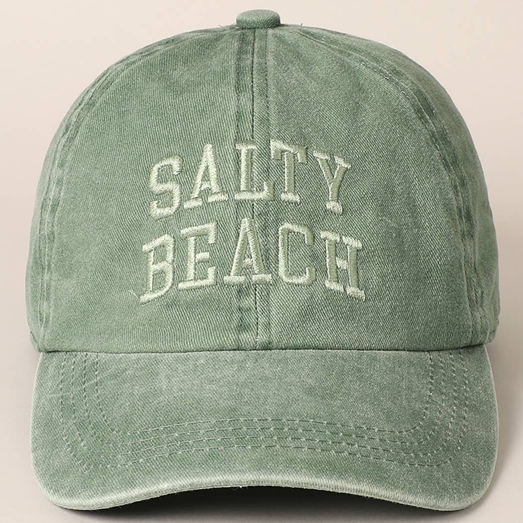 Fashion City - Wholesale Baseball Cap - Women's - Salty Beach Text Embroidery Baseball Cap16