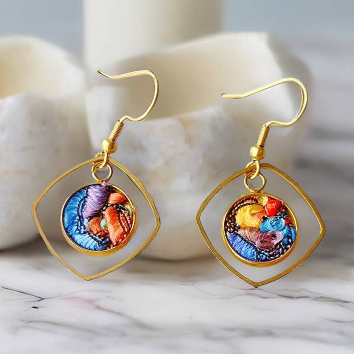 MIRA SQUARE EARRINGS for wholesale by ANH VO