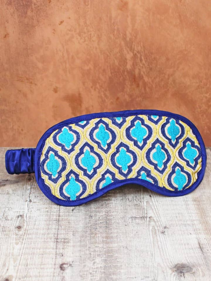 Geborduurd katoenen oogmasker voor wholesale door Suzie Blue