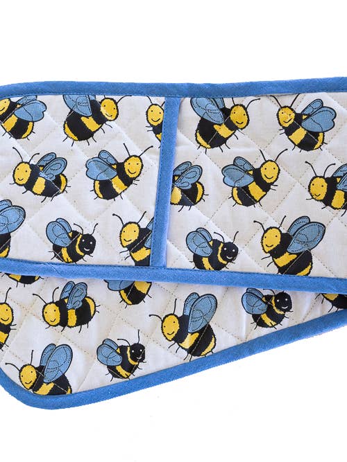 Double Oven Glove - Bees for wholesale by Allgifts Australia