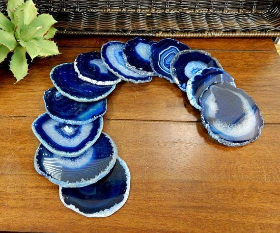 Rock Paradise - Wholesale Spiritual Stone/Crystal - Agate Slices -Top Drilled - Size #2 LARGE AGATE - Crystal Craft Supply15