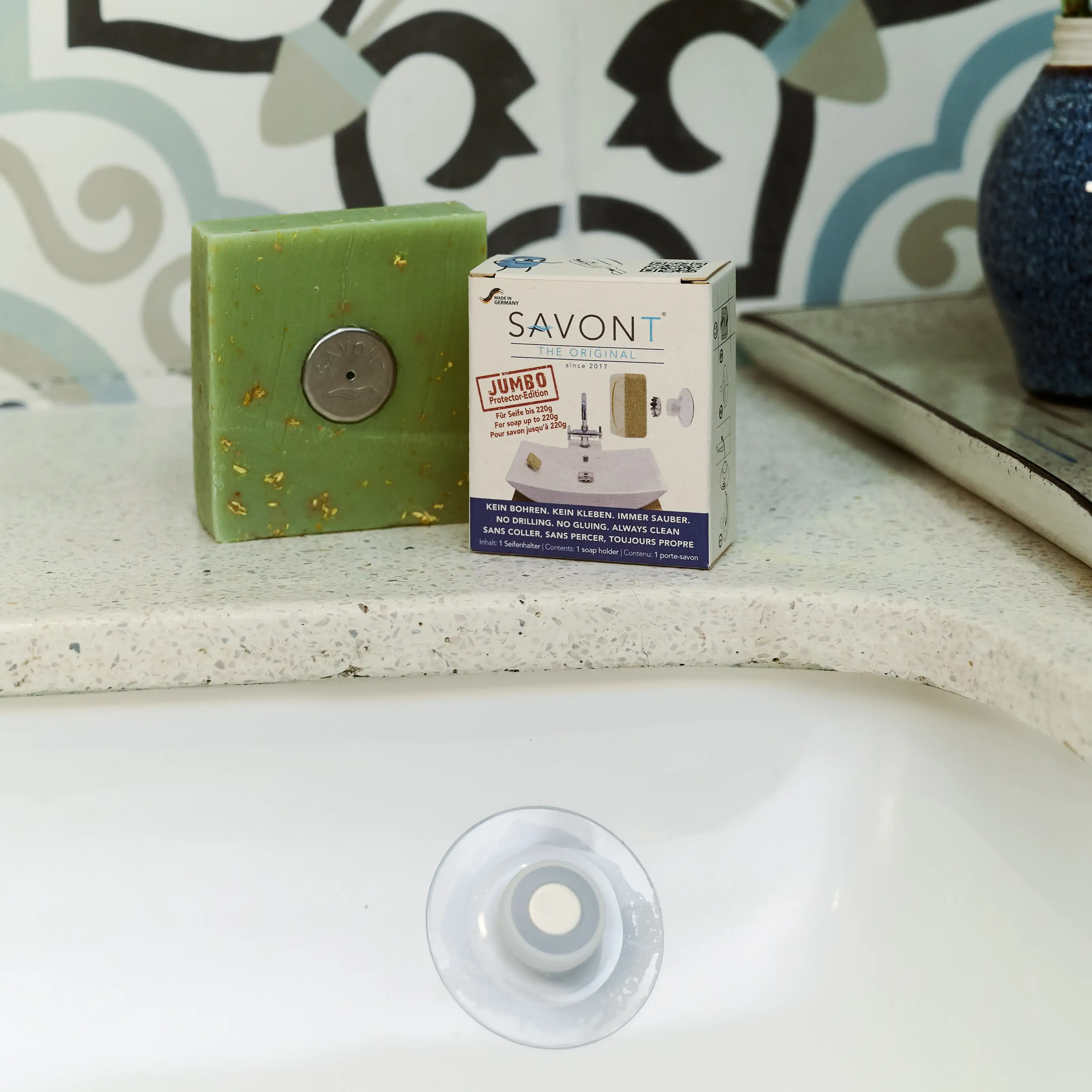 FAIRSAVONT eG. - Wholesale Zeeprekje/zeepbakje - Magnetische zeep houder Jumbo – 220 g, Origineel SAVONT5