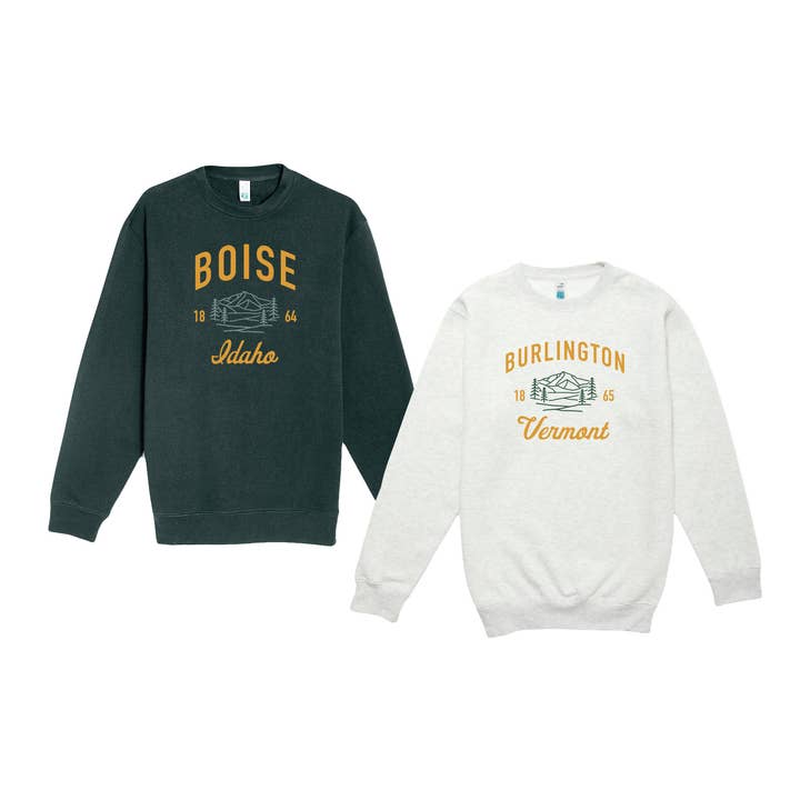 Heritage Landscape Customizable Crewneck Sweatshirt for wholesale by Acme Local