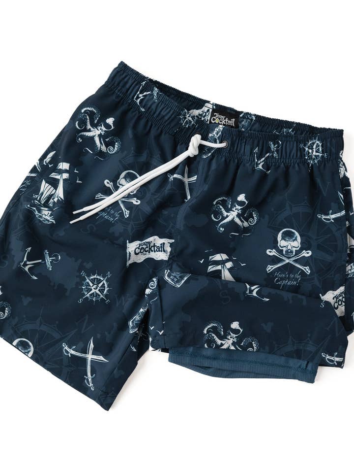 Piratflagga Unisex Hybrid Badshorts för wholesale av Team Cocktail