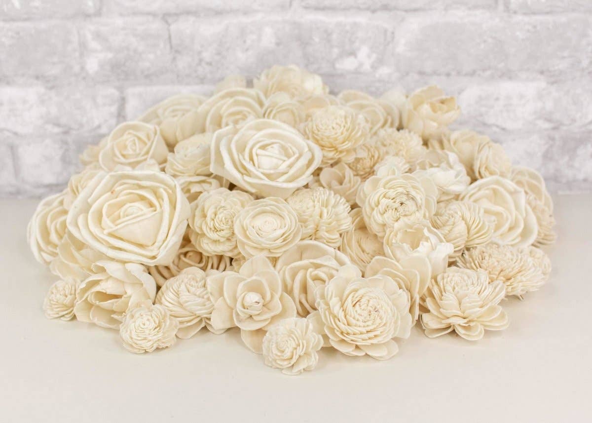 Sola Wood Flowers - Wholesale Artificial Flowers - 1000 Flower Random Assortment (No Bark)2