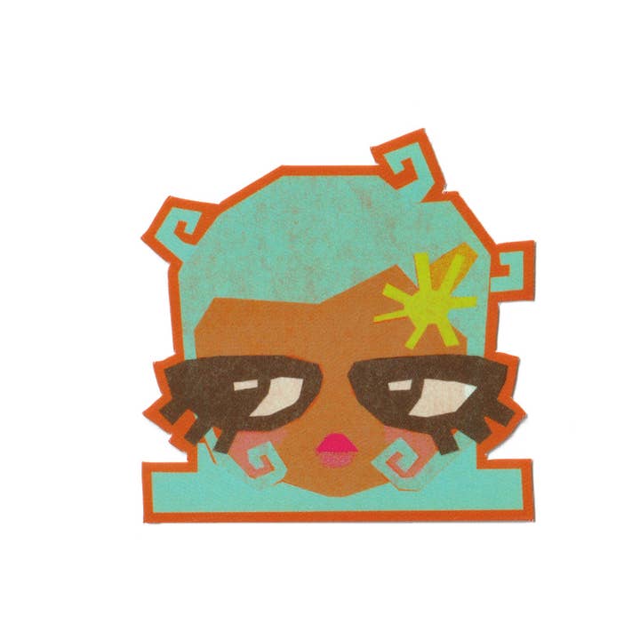 RAPARIGA DE PAPEL DE CONSTRUÇÃO! Autocolante por atacado de RAGS AF