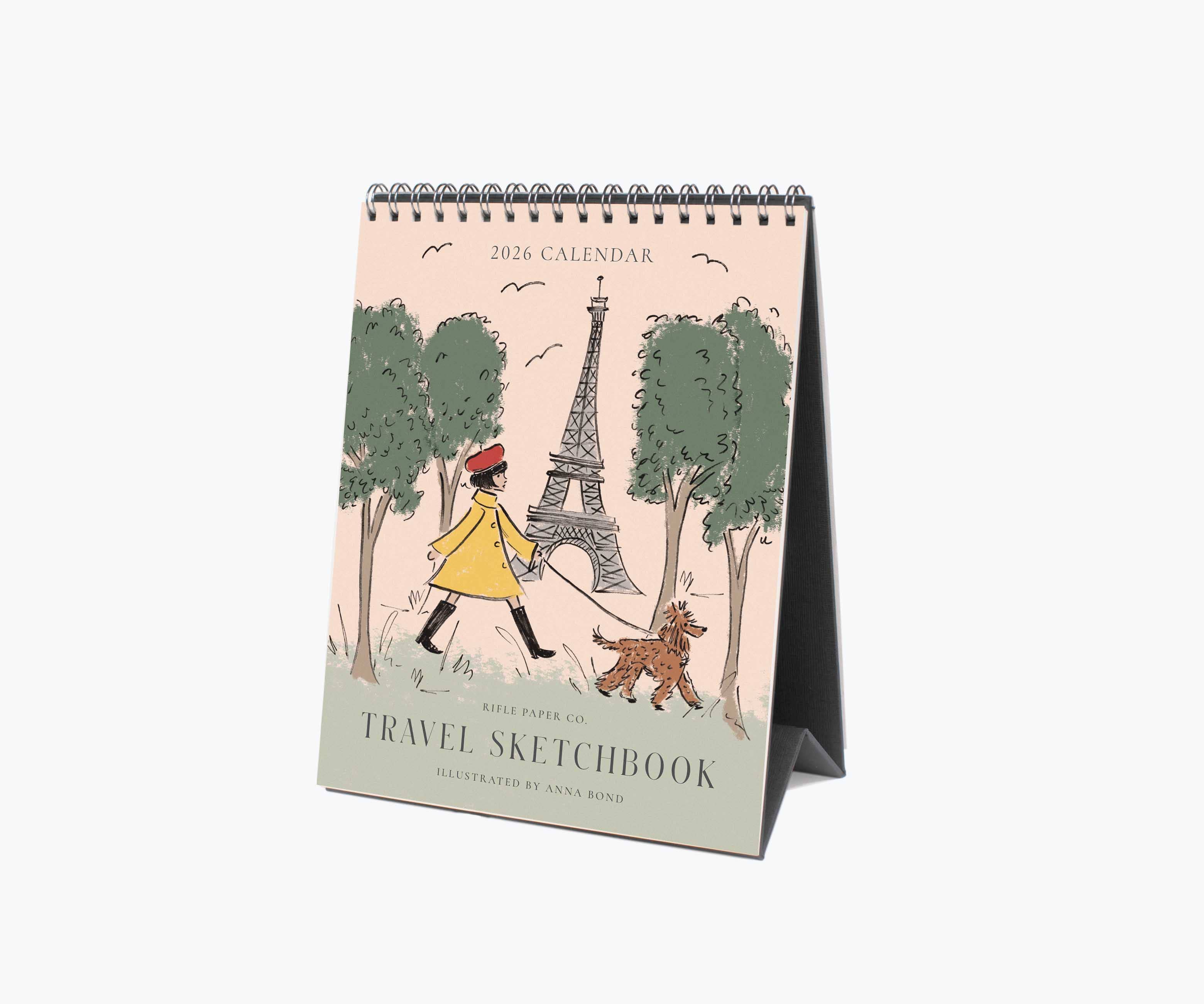 Rifle Paper Co. - Wholesale Calendar - 2026 Travel Sketchbook Desk Calendar