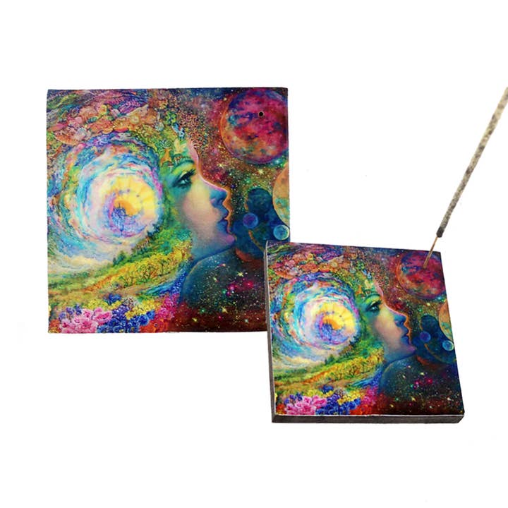 Designs by Deekay Inc. - Wholesale Incense Holder - Wooden Incense Burner Plate (4 in.) - Fairy Dreams0