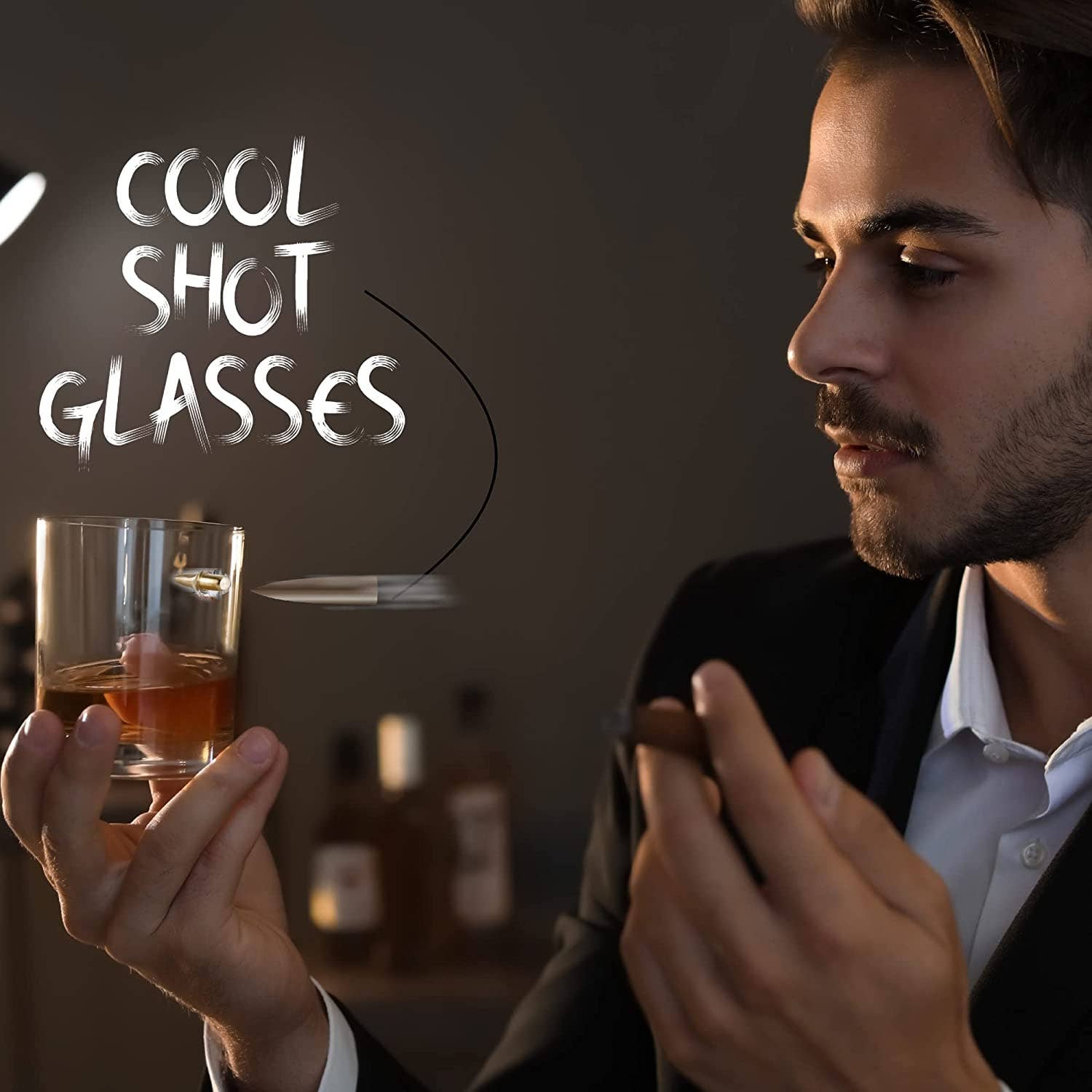 Bezrat - Wholesale Cocktail/Liquor Glass - Unique Whiskey Glass Cool Drinking Glasses 12 oz3