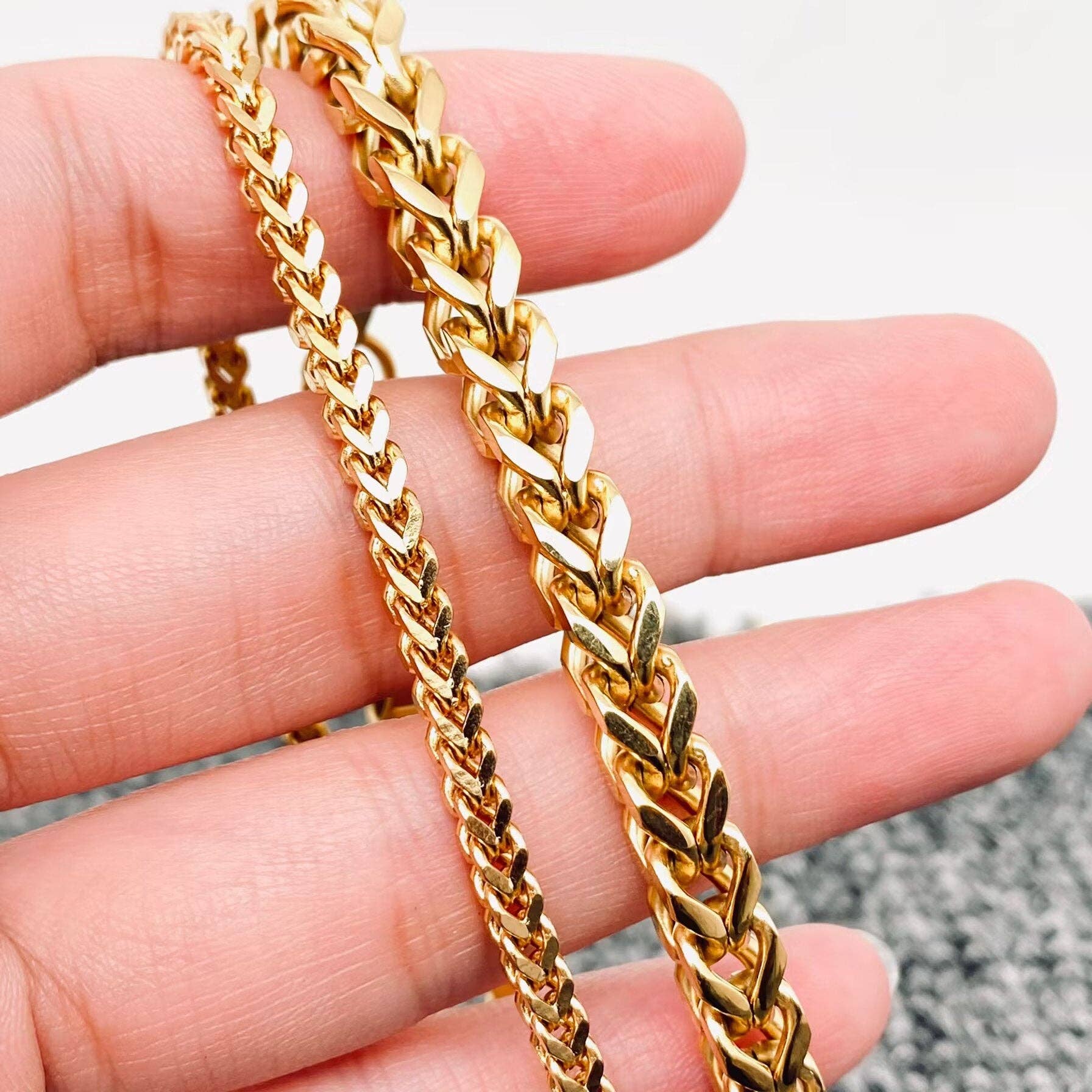 Mio Queena – wholesale Länkar och kedjearmband – Man rostfritt stål dubbelskikt kubanskt kedjearmband -MJ/BC3