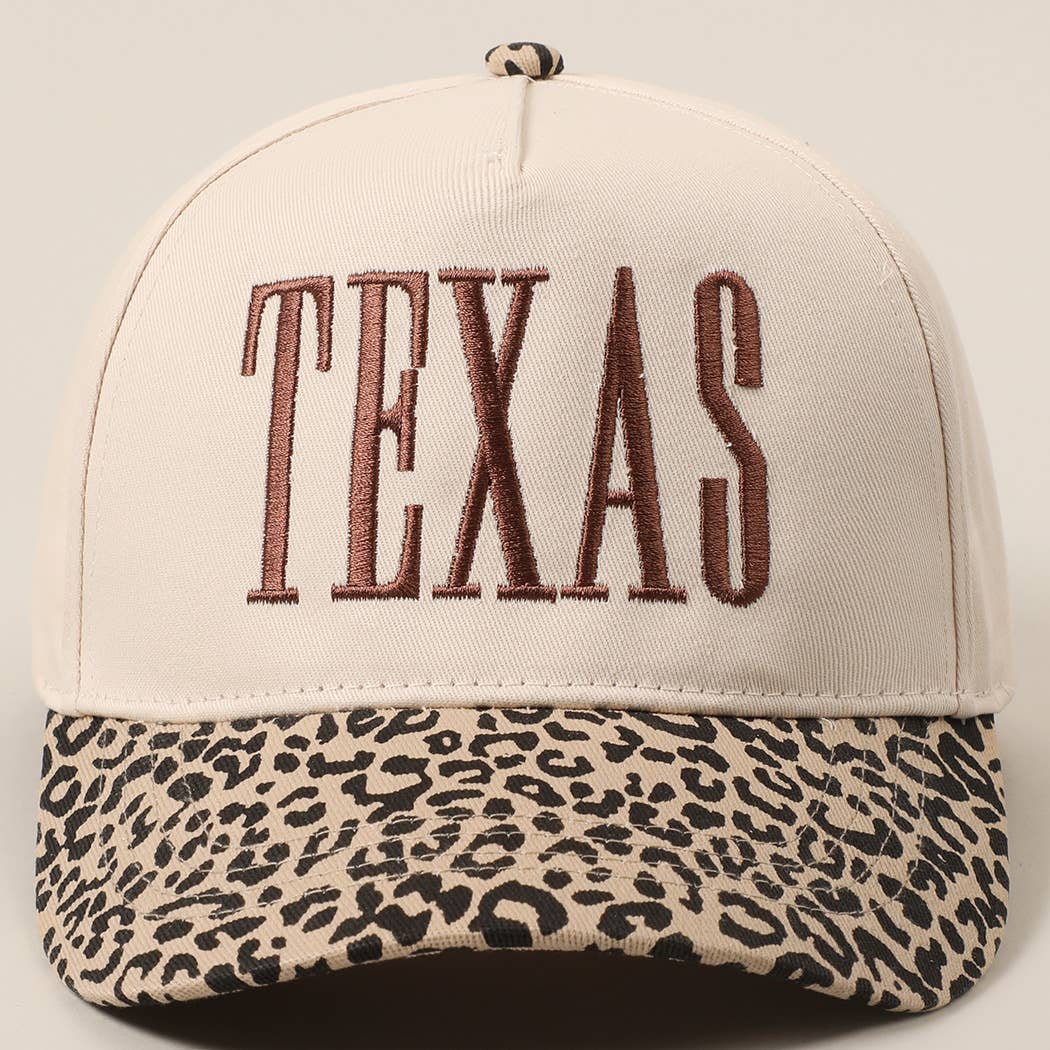 Fashion City - Wholesale Trucker Hat - Unisex - TEXAS Embroidery Leopard Two-Tone Trucker Hat18