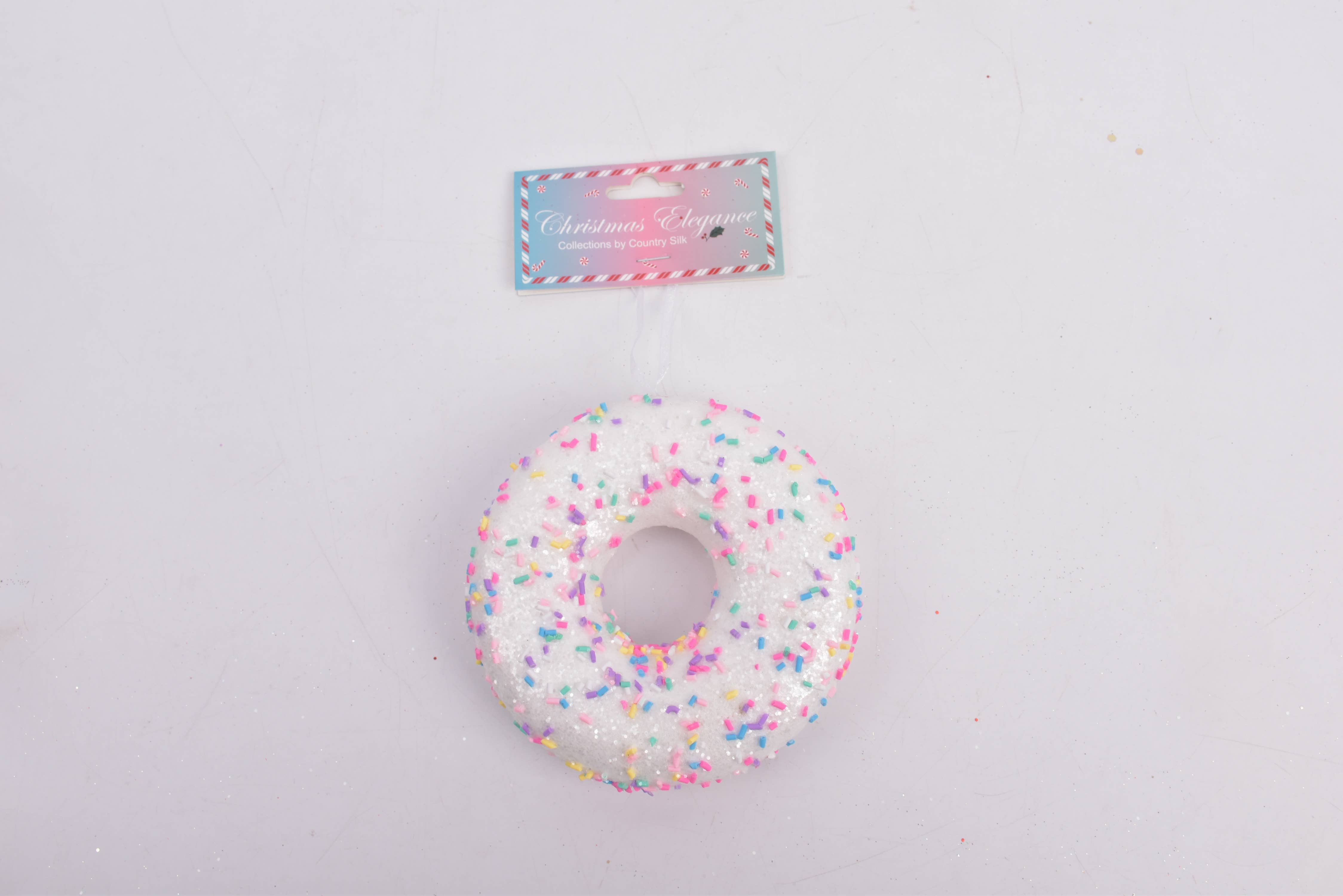 Country Silk – wholesale Christmas decoration – DONUT WITH SPINKLE GLITTER0