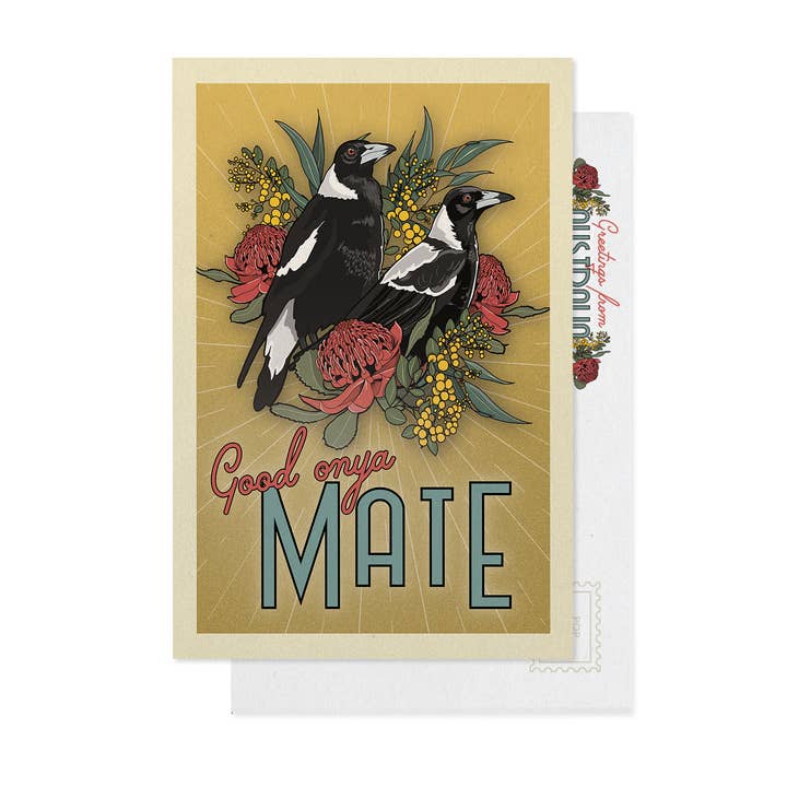 Little Green Mini Creative - Wholesale Postcard - Magpies Postcard | Australia | Souvenir0