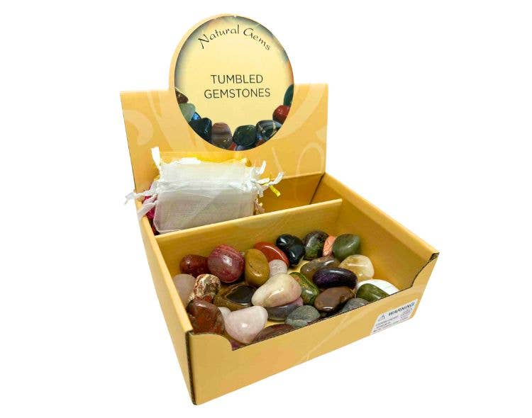 Crystal Magick Wholesale Ltd – wholesale Spiritual stone/crystal – Medium Colour Mix Tumblestones Healing Box0