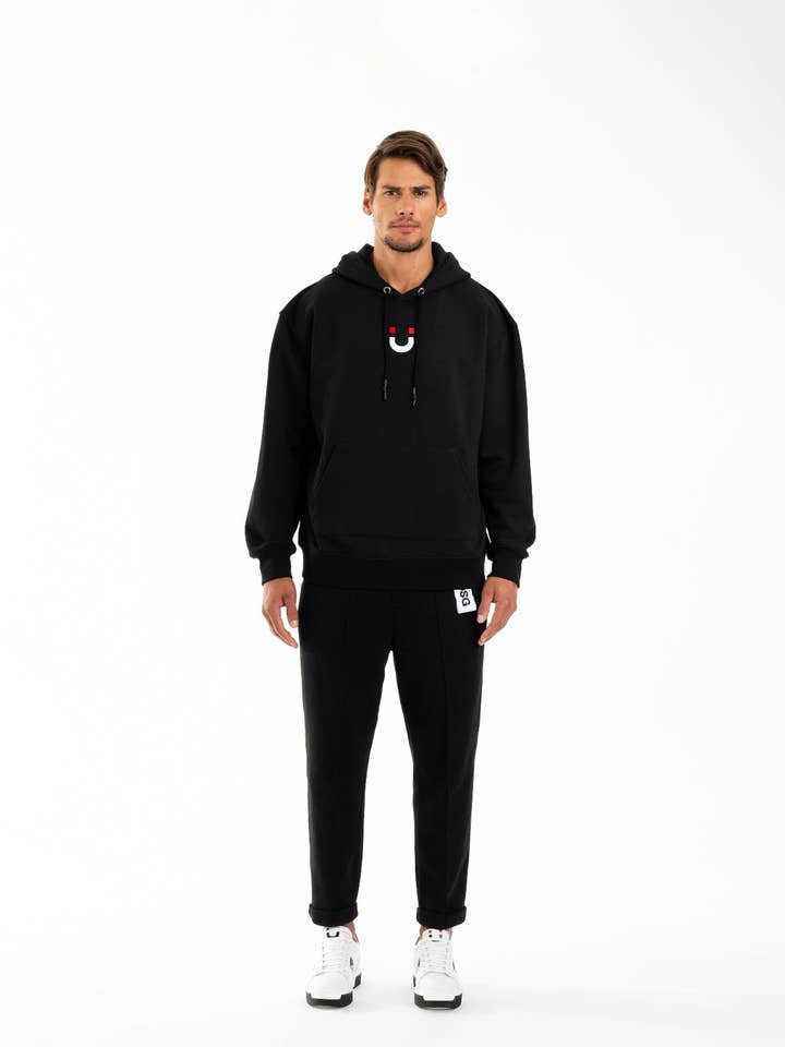 SORT OG HVID VERTIGO SWEATSHIRT for engroshandel hos DSG