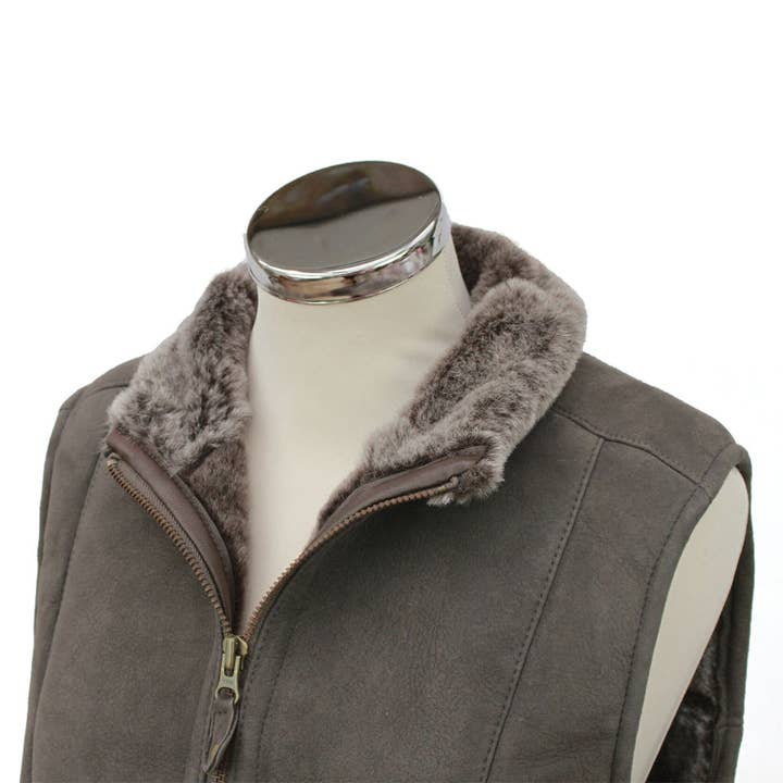 Dark Vizon Gilly Ladies Sheepskin Gilet for wholesale on Faire