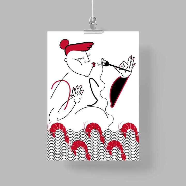 Spaghetti met garnalen voor wholesale door Iza Bułeczka