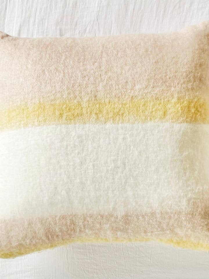 Mohair Orchid - Mohair Euro Square Wide Striped Pillow for wholesale by Patina Vie