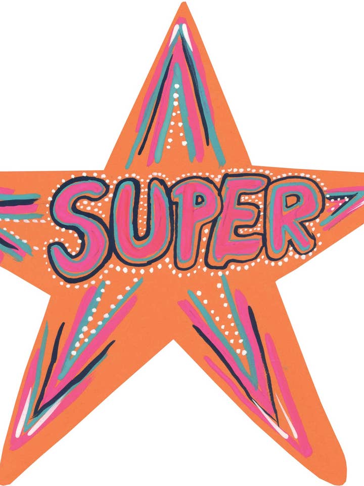 Cartão de saudações em forma de estrela - Superstar por atacado de North Star Cards