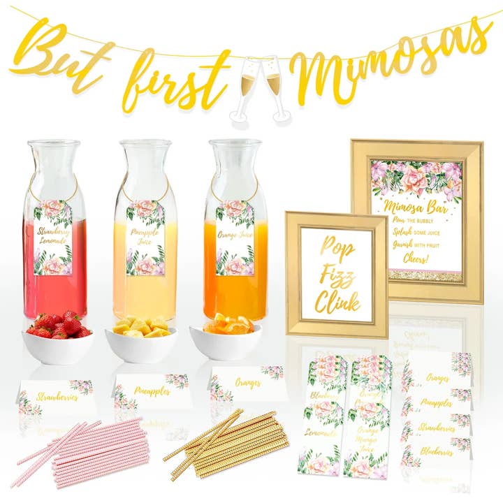 CÔTIER BRAND – Kit de artesanato DIY por atacado – Kit de Decorações Mimosa Bar - Chuveiro Nupcial e Festa de Aniversário