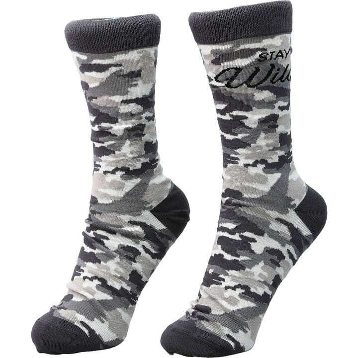 Stay Wild - M-L Cotton Blend Sock for wholesale by Pavilion