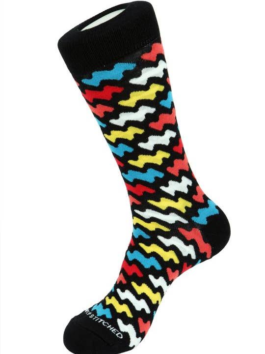 Comic Wave Socks for wholesale by Unsimply Stitched