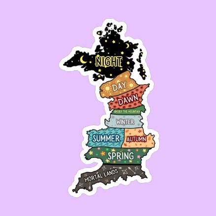 Shadows of Sunshine - Wholesale Sticker - Courts Map ACOTAR Velaris Bookish Sticker0