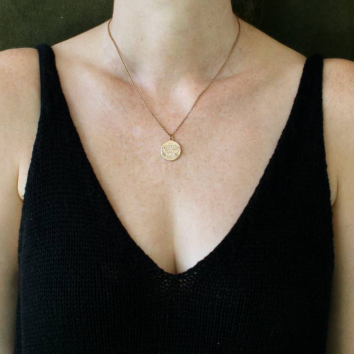 Vis a Vis Jewelry – Colar pingente/pendente por atacado – Colar Moedas Hecate - Esculpido à Mão8