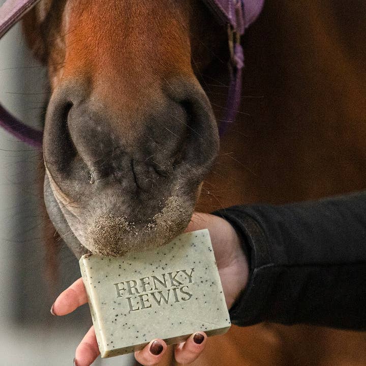 Natürliche Pferdeshampoo-Bar Scrub & Shine für den Großhandel von Horse Soap Frenky Lewis