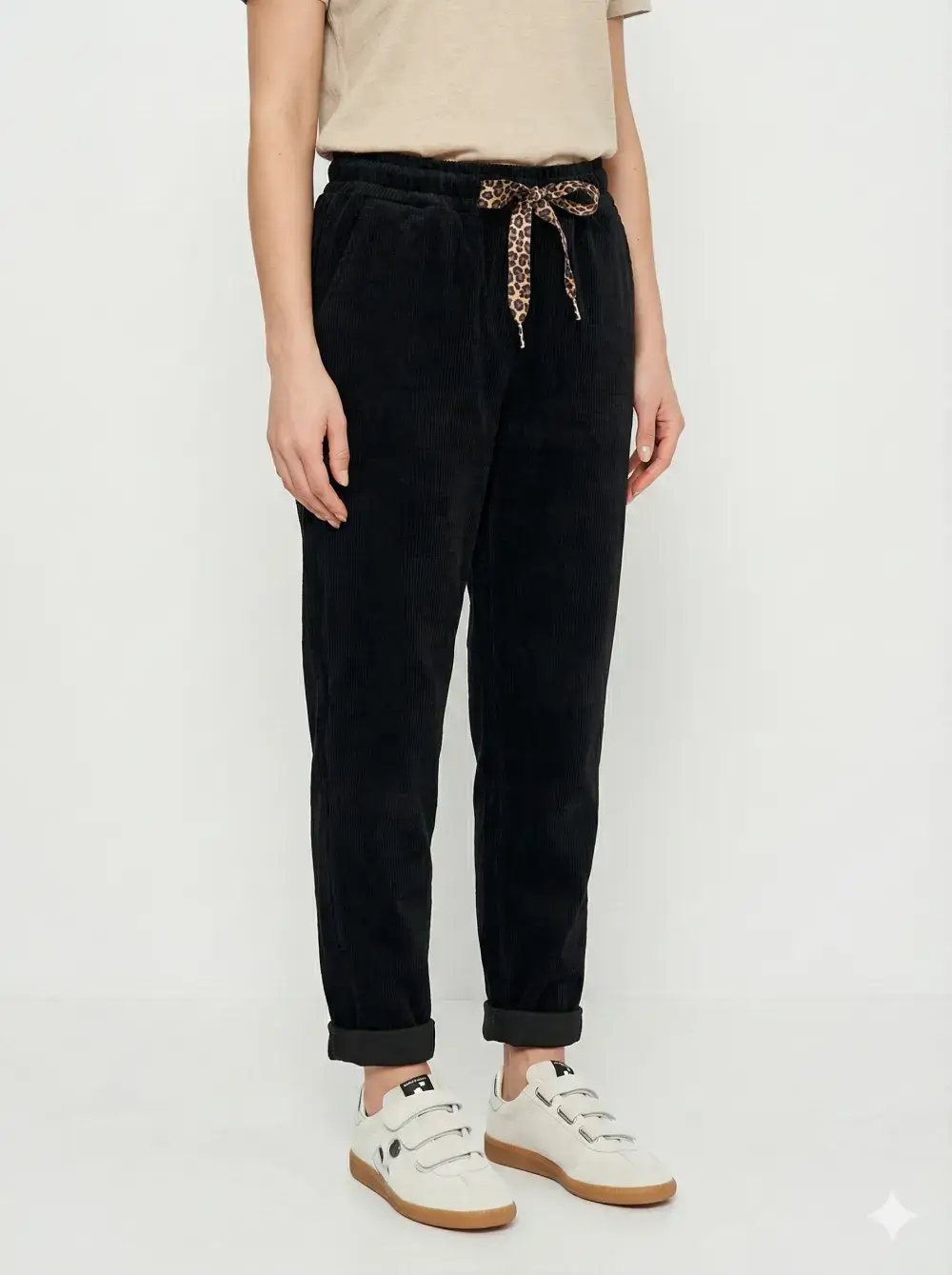 Mimi & Gogo - Vente Pantalon d'intérieur/de jogging – femme - Jogging en velours avec nœud à léopard @43710_JoNoeudLeo9